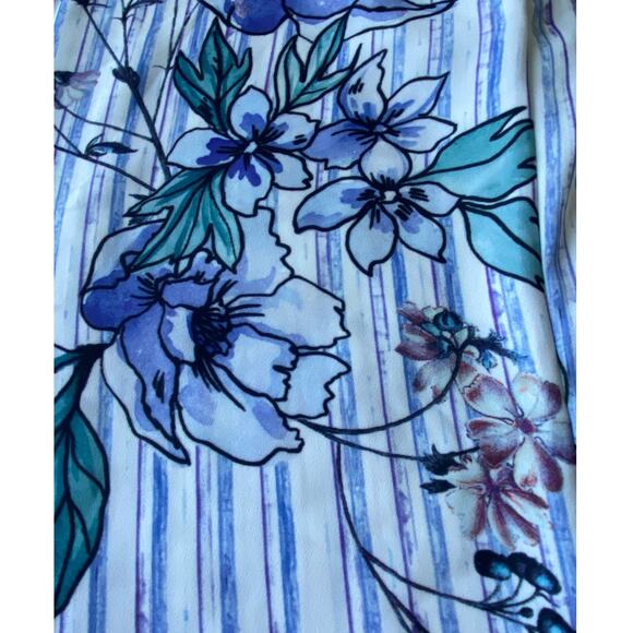 Anthropologie Greylin Wide Leg Pants Lined Stripes Floral Style KP5523A Size Med - Picture 13 of 15